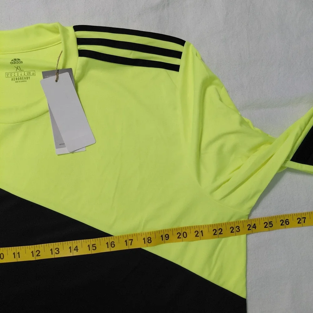 Adidas Mens Size XL Squadra 21 Goalkeeper Jersey Long Sleeve Black Neon Yellow